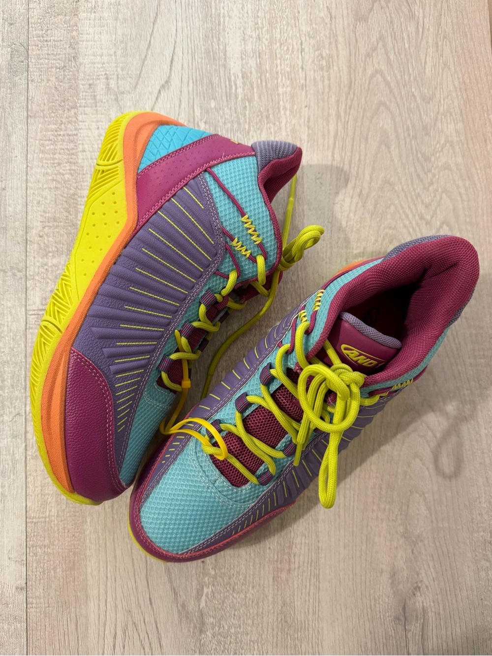 And1 Women's Athletic Shoes - Turquoise, Purple & Yellow